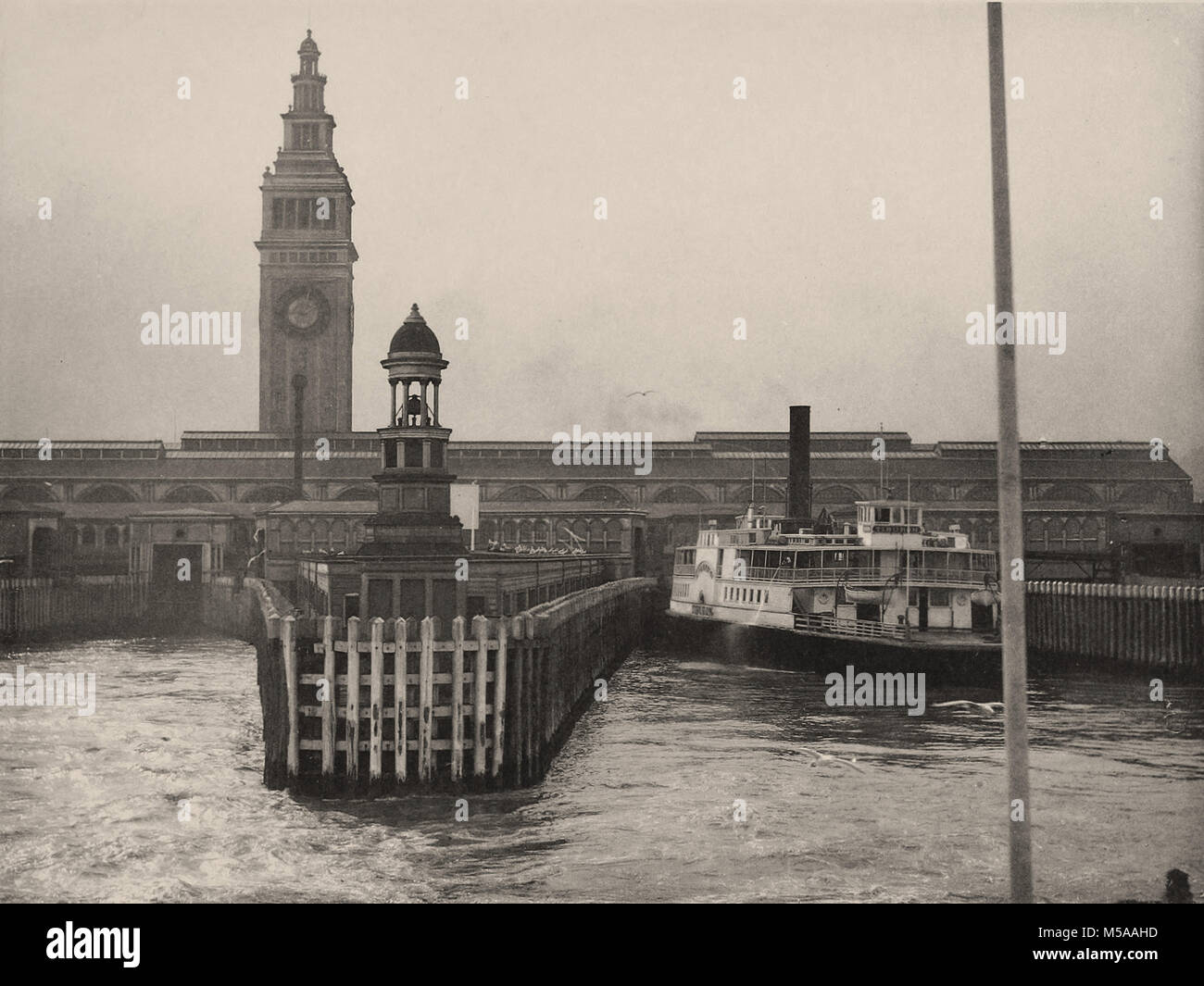 MARKET STREET TRAGHETTO scivola - San Francisco nel 1900 - Fotografia Vintage Foto Stock