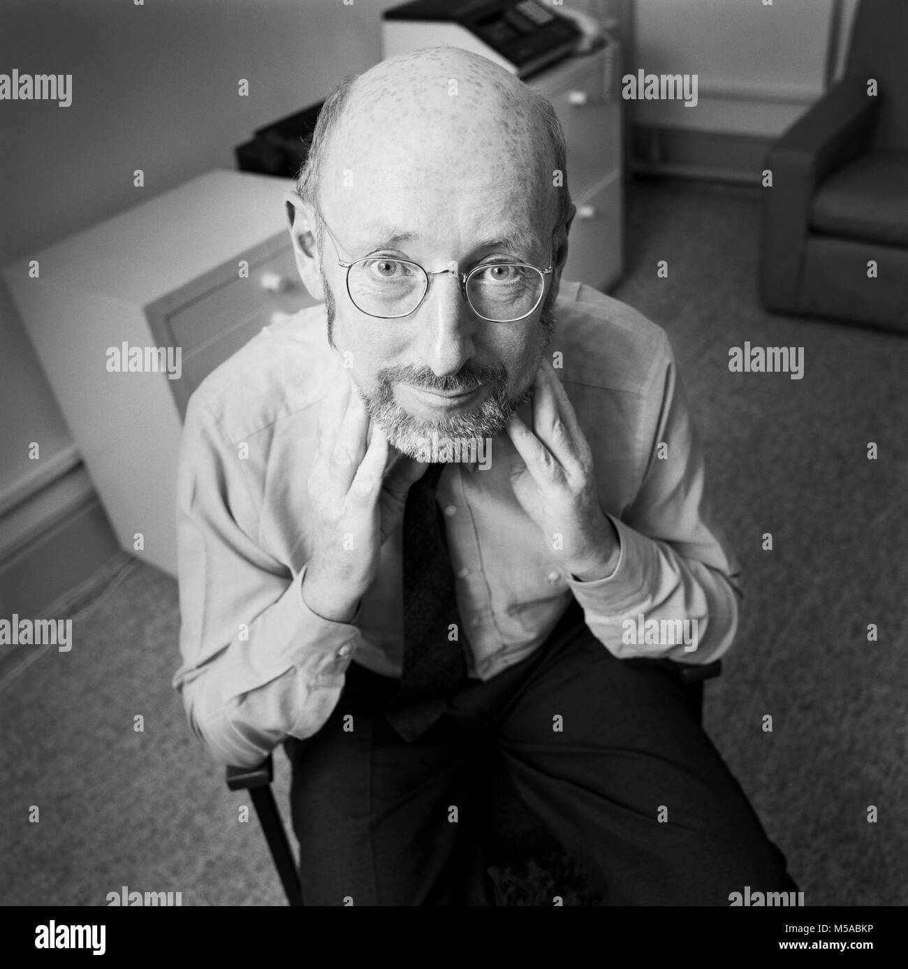 Clive Sinclair, Sir Clive Marles Sinclair, imprenditore e inventore, più comunemente noto per il suo lavoro in elettronica di consumo alla fine degli anni settanta e i primi anni ottanta, archiviazione fotografia fatta nel mese di agosto 1989 Foto Stock