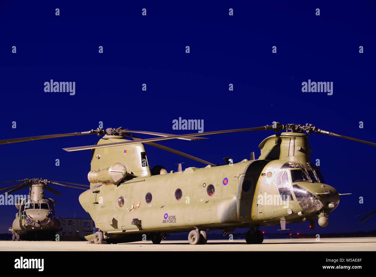 Boeing Vertol CH-47, Chinook Helicopter, RAF Odiham, Foto Stock