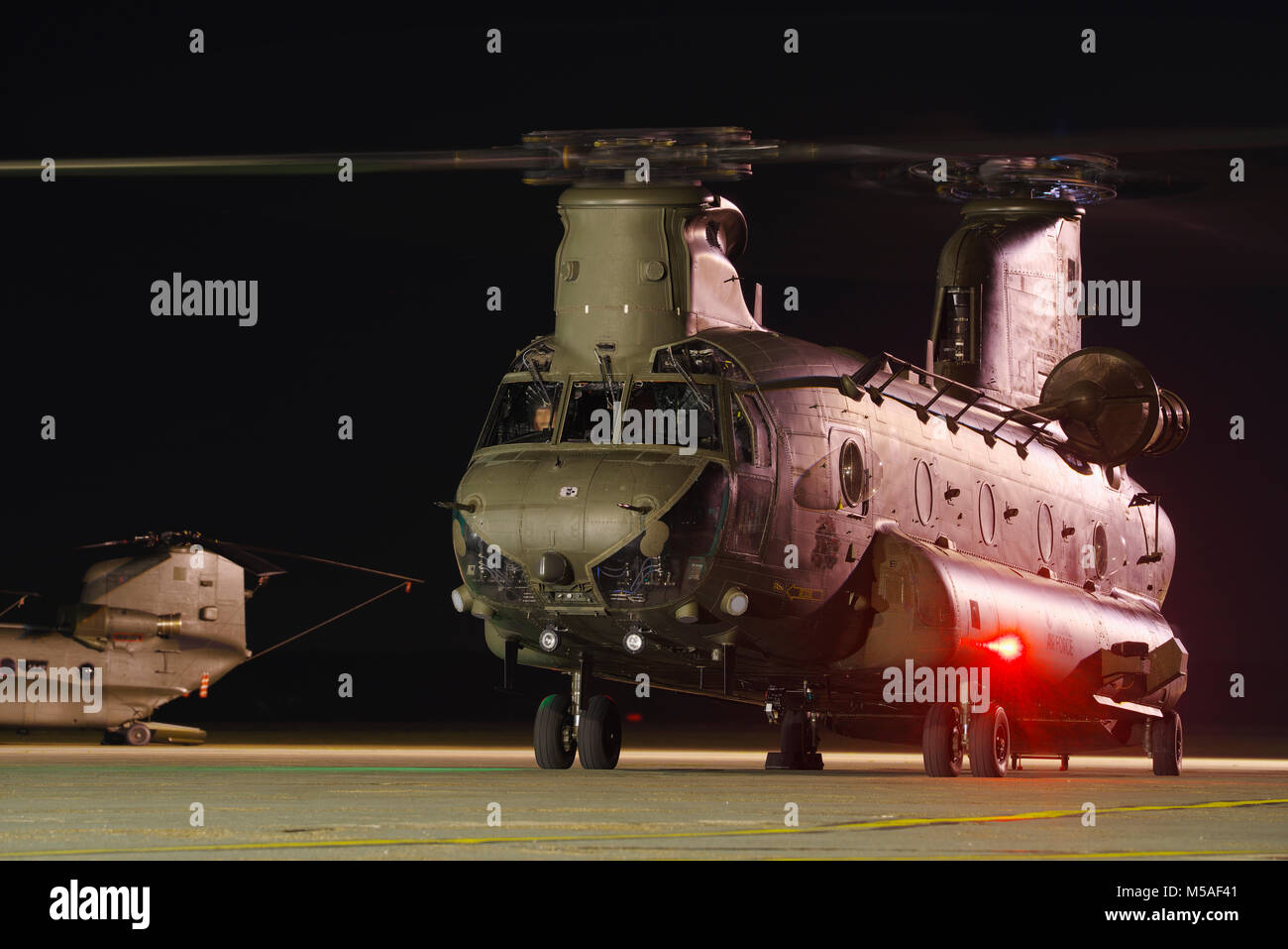 Boeing Vertol CH-47, Chinook Helicopter, RAF Odiham, Foto Stock