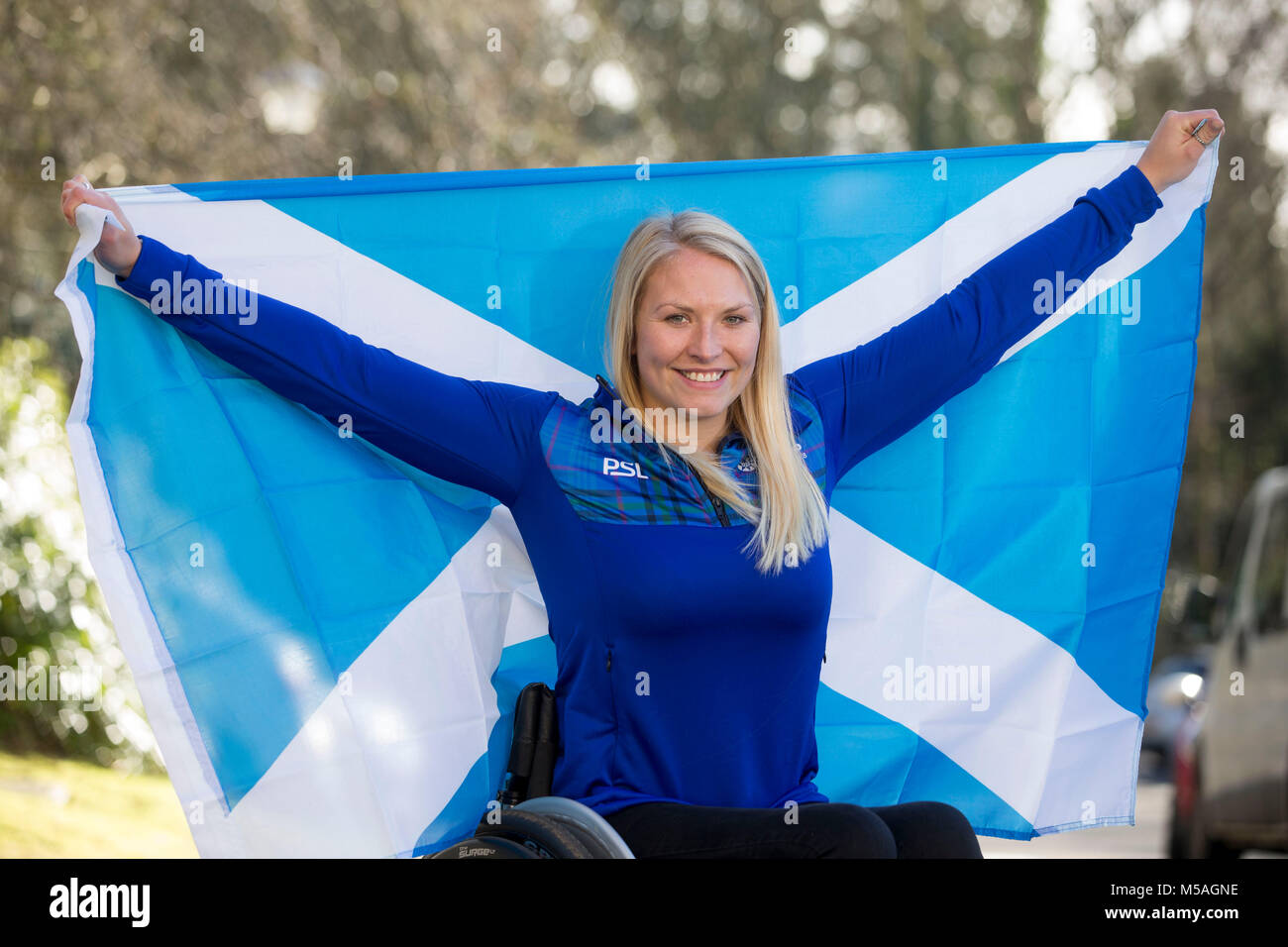 Il team della Scozia Sammi Kinghorn durante un photocall a Dunblane come parte del Team Scozia Giochi del Commonwealth annuncio. Stampa foto di associazione. Picture Data: lunedì 19 febbraio, 2018. Vedere PA storia SPORT Commonwealth. Foto di credito dovrebbe leggere: Jeff Holmes/filo PA. Restrizioni: solo uso editoriale, nessun uso commerciale senza la preventiva autorizzazione. Foto Stock