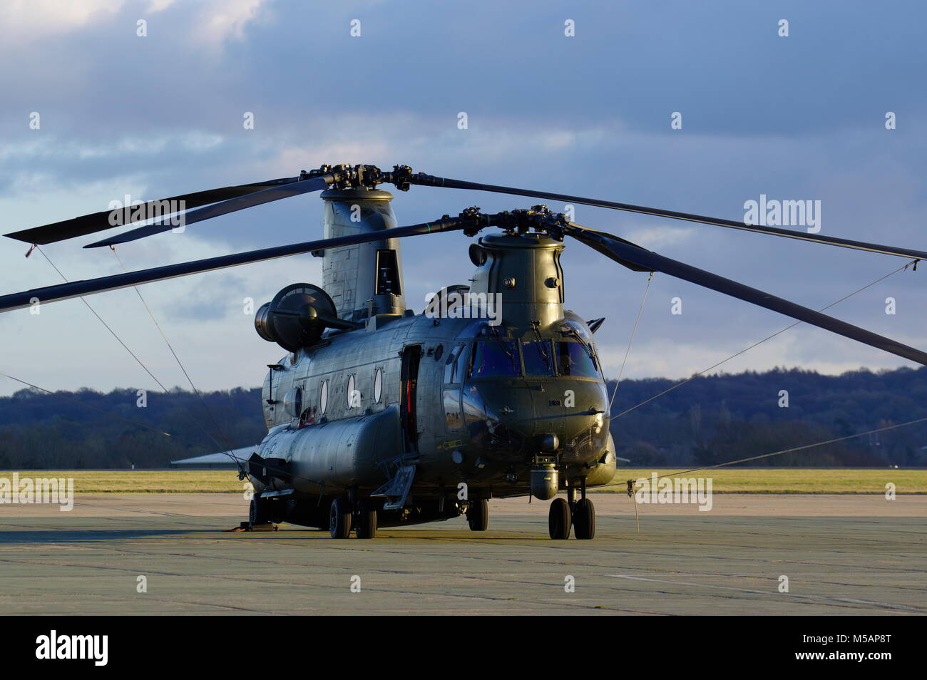 Boeing Vertol CH-47, Chinook Helicopter, RAF Odiham, Foto Stock