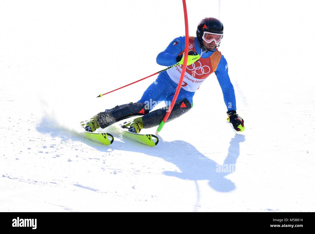 Pyeongchang, Corea del Sud. Il 22 febbraio, 2018. Manfred Moelgg (ITA). Mens slalom. Yongpyong alpine center. Alpensia. Pyeongchang2018 Olimpiadi invernali. Repubblica di Corea. 22/02/2018. Credito: Sport In immagini/Alamy Live News Foto Stock