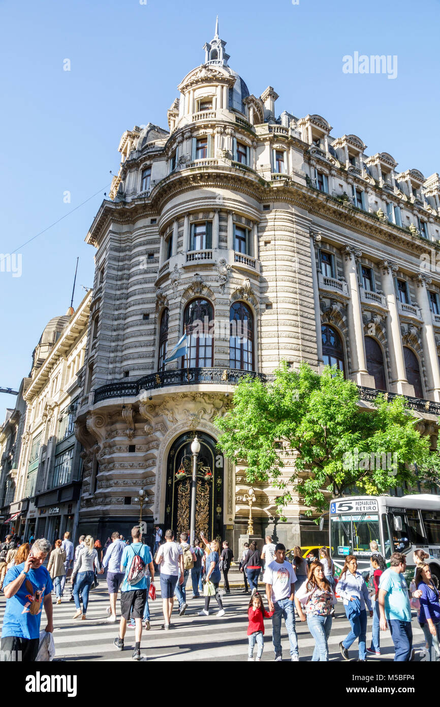 Buenos Aires Argentina,Calle Florida,Centro Naval,club sociale,architettura in stile Beaux-Arts,Gaston Louis Mallet,esterno fuori,intersezione,Tambuco Foto Stock