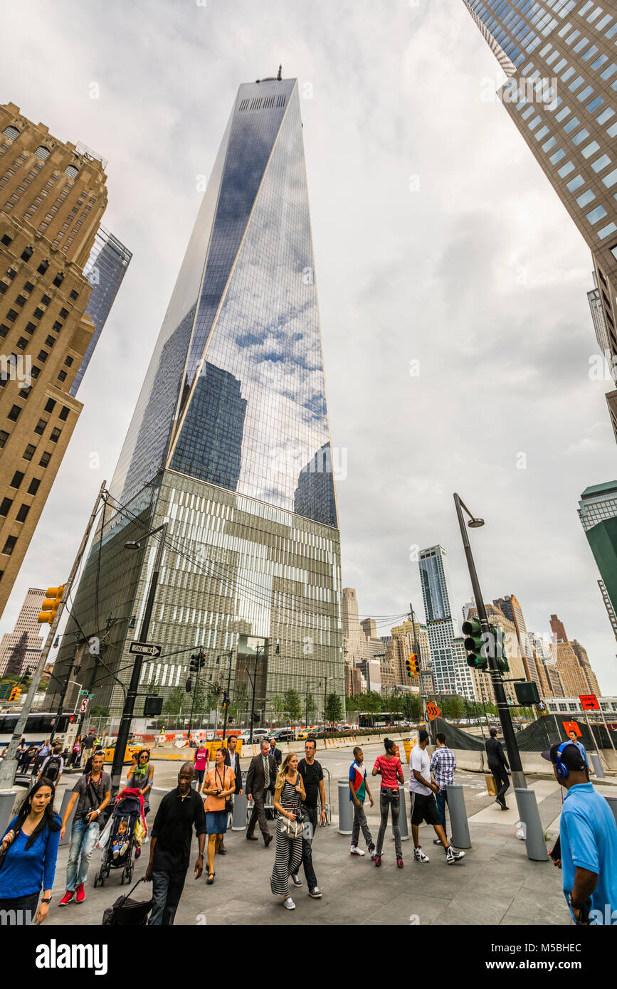 One World Trade Center Manhattan   New York New York, Stati Uniti d'America Foto Stock