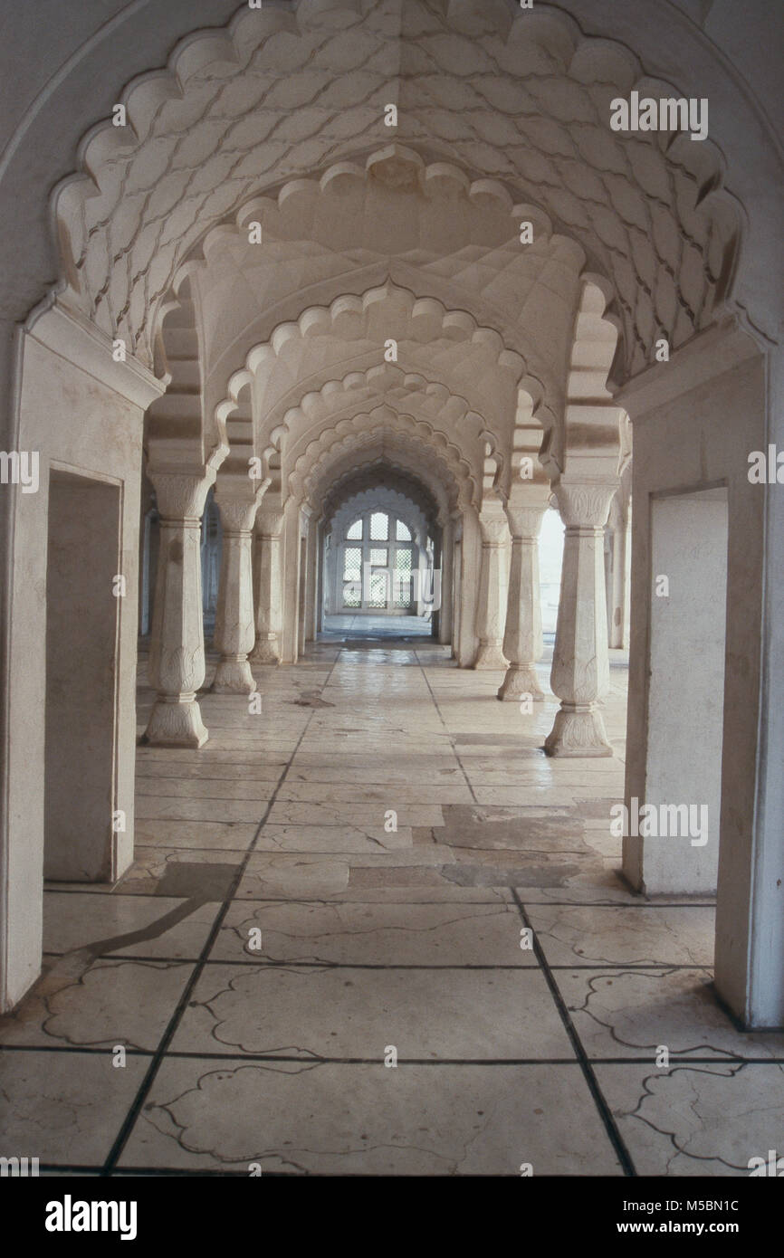 Interno di Bibi Ka Maqbara a Aurangabad, Maharashtra, India Foto Stock