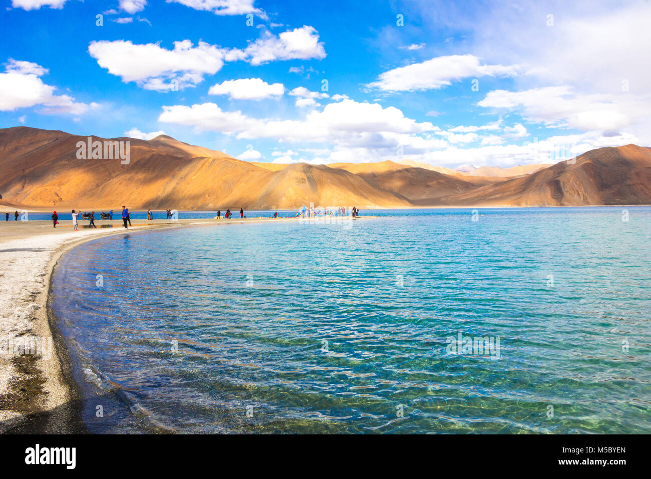 Pangong Lake, Leh Ladakh, Jammu Kashmir India Foto Stock