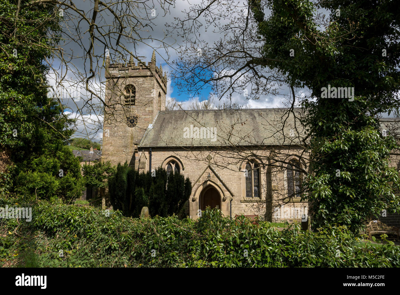 St James Church a Taxal vicino Whaley Bridge, Derbyshire, in Inghilterra. Foto Stock