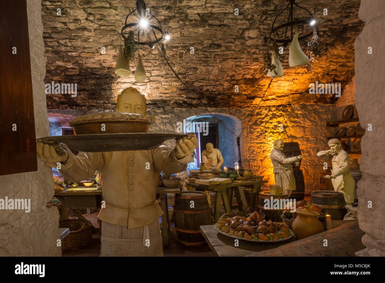 Le grandi cucine, il Castello di Stirling, Scozia, Regno Unito Foto Stock