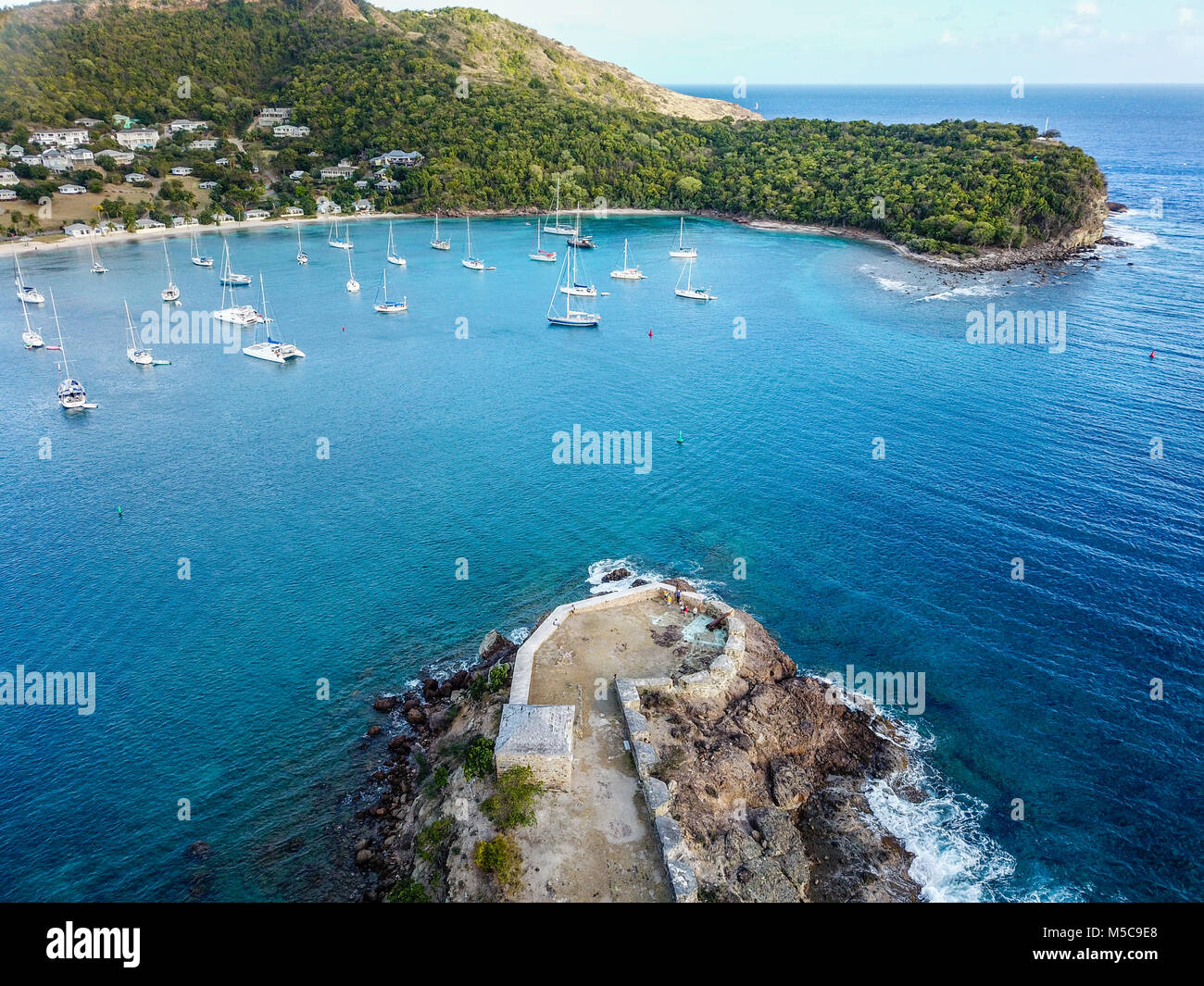 Fort Berkeley, Freeman's Bay, Nelson's Dockyard, Antigua Foto Stock