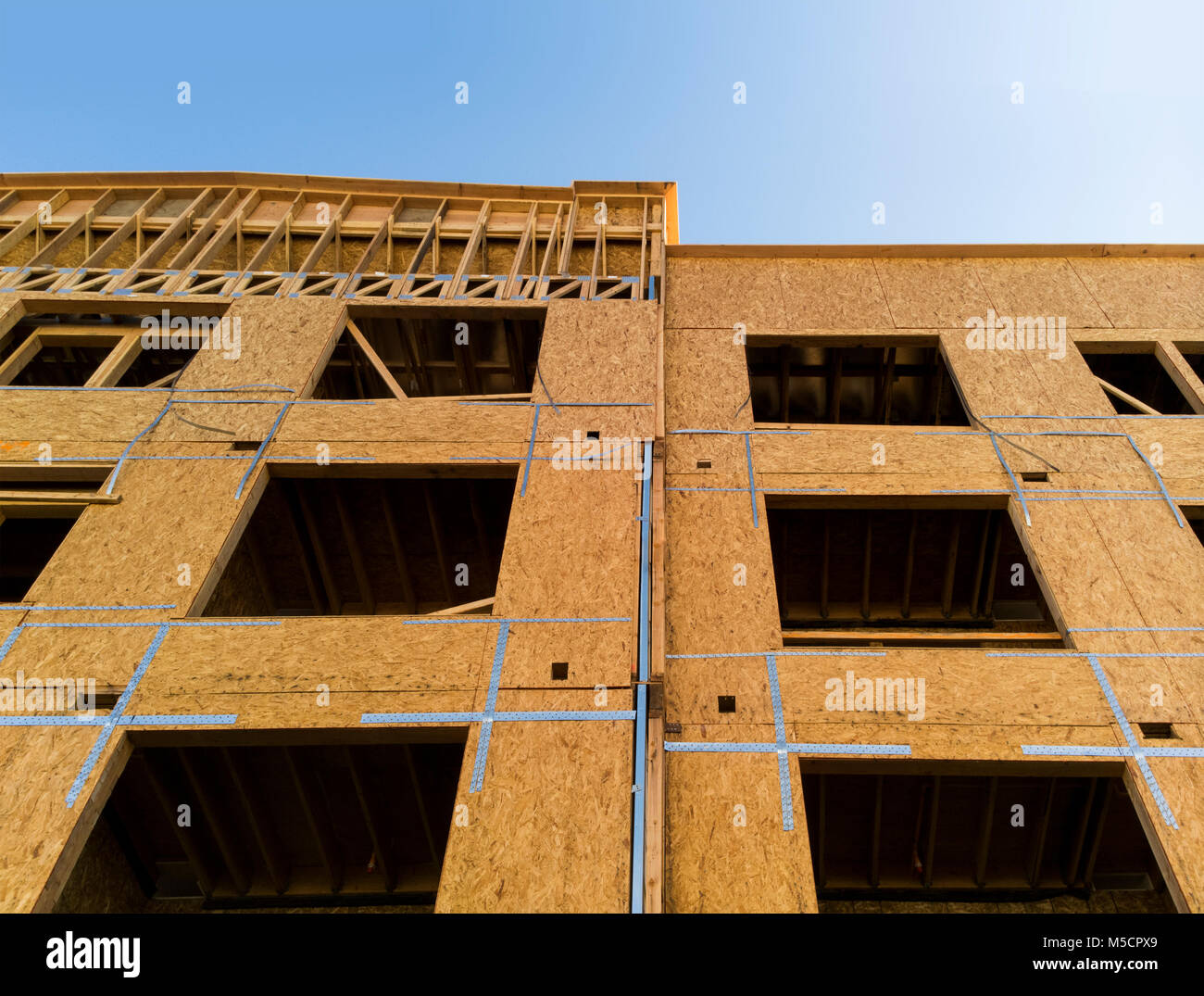 Telaio in legno Costruzione dell'edificio Foto Stock