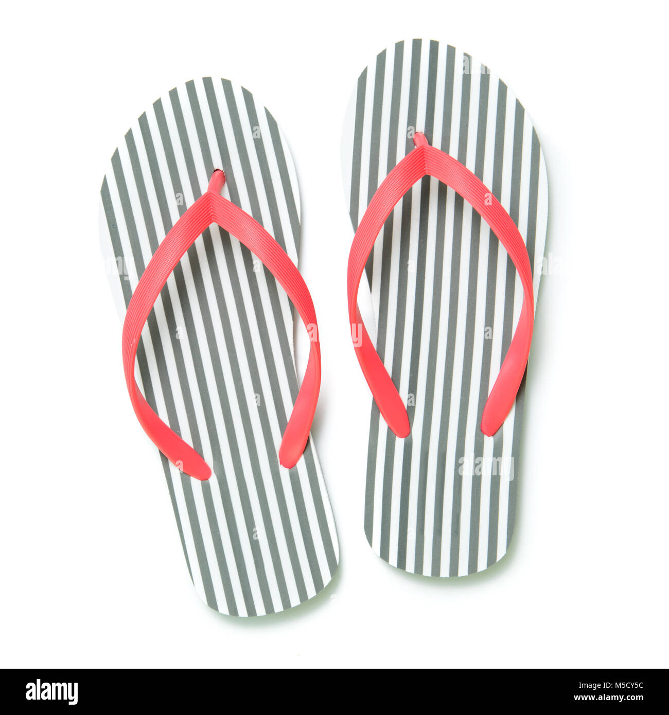 Il flip flop isolati su sfondo bianco Foto Stock