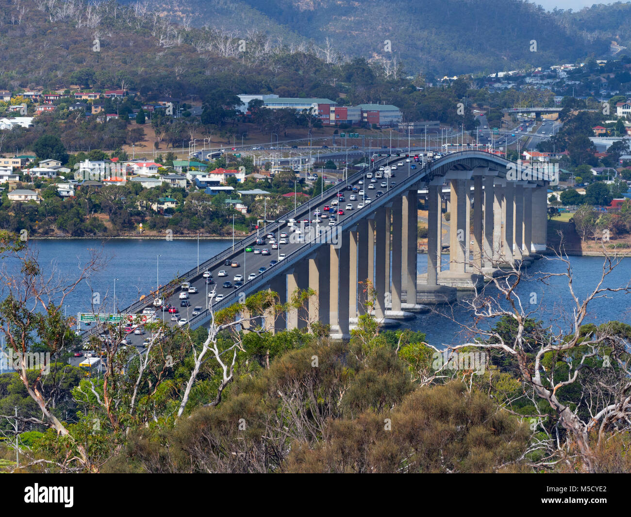 Ponte Tasman è un cinque-lane bridge Hobart Tasmania, Australia‎ Foto Stock