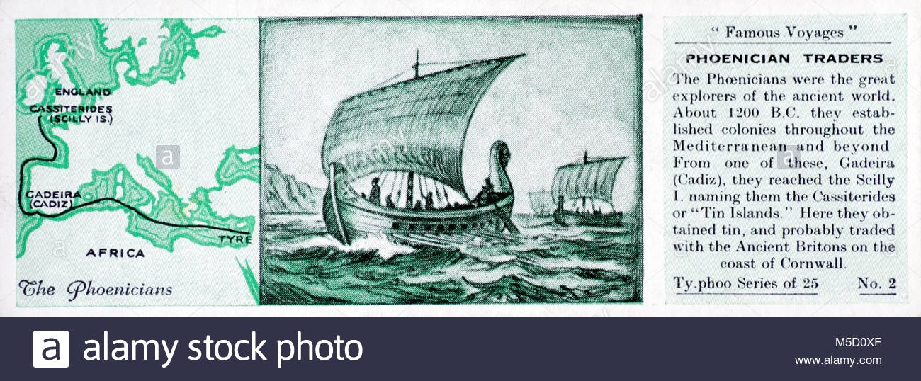 Famosi viaggi - commercianti fenici Foto Stock