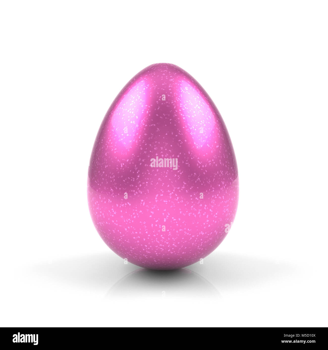 Coloratissimo uovo di pasqua isolato su sfondo bianco - 3D rendering Foto Stock