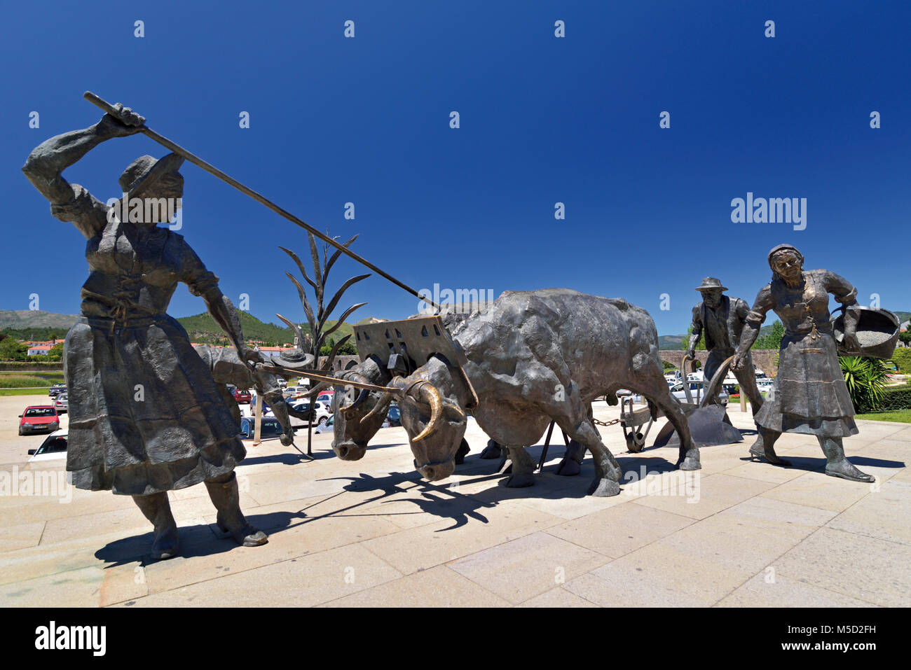 Monumento per la popolazione rurale di Ponte de Lima Foto Stock