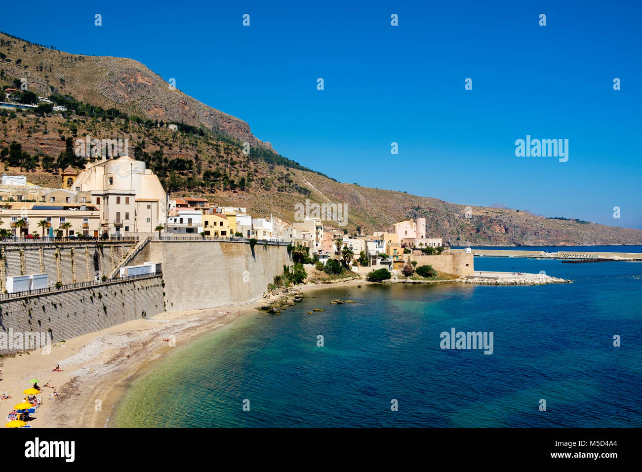 La città vecchia, Castellammare del Golfo, in provincia di Trapani, Sicilia, Italia Foto Stock