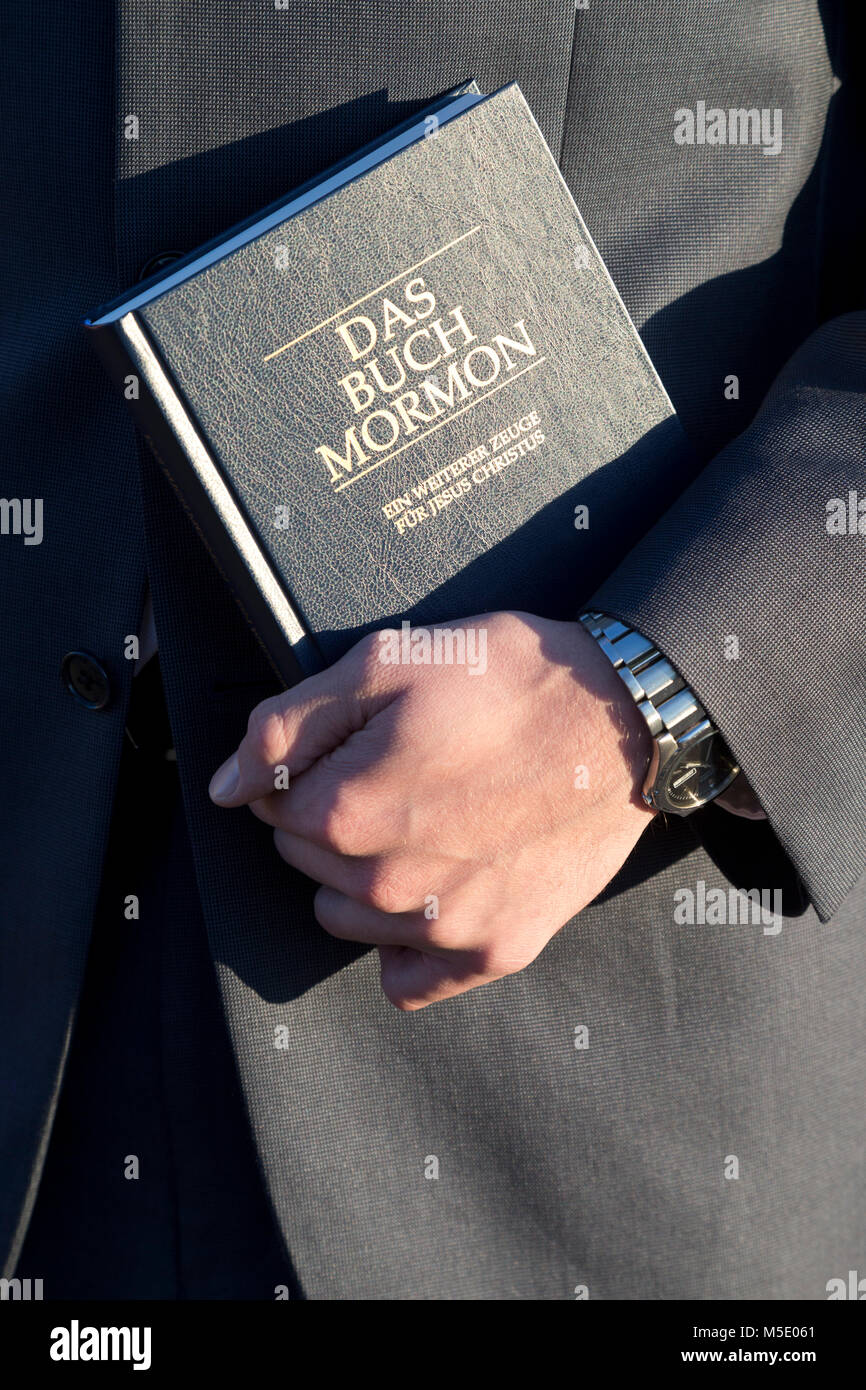 Il Mormon, libro, religione, font Foto Stock