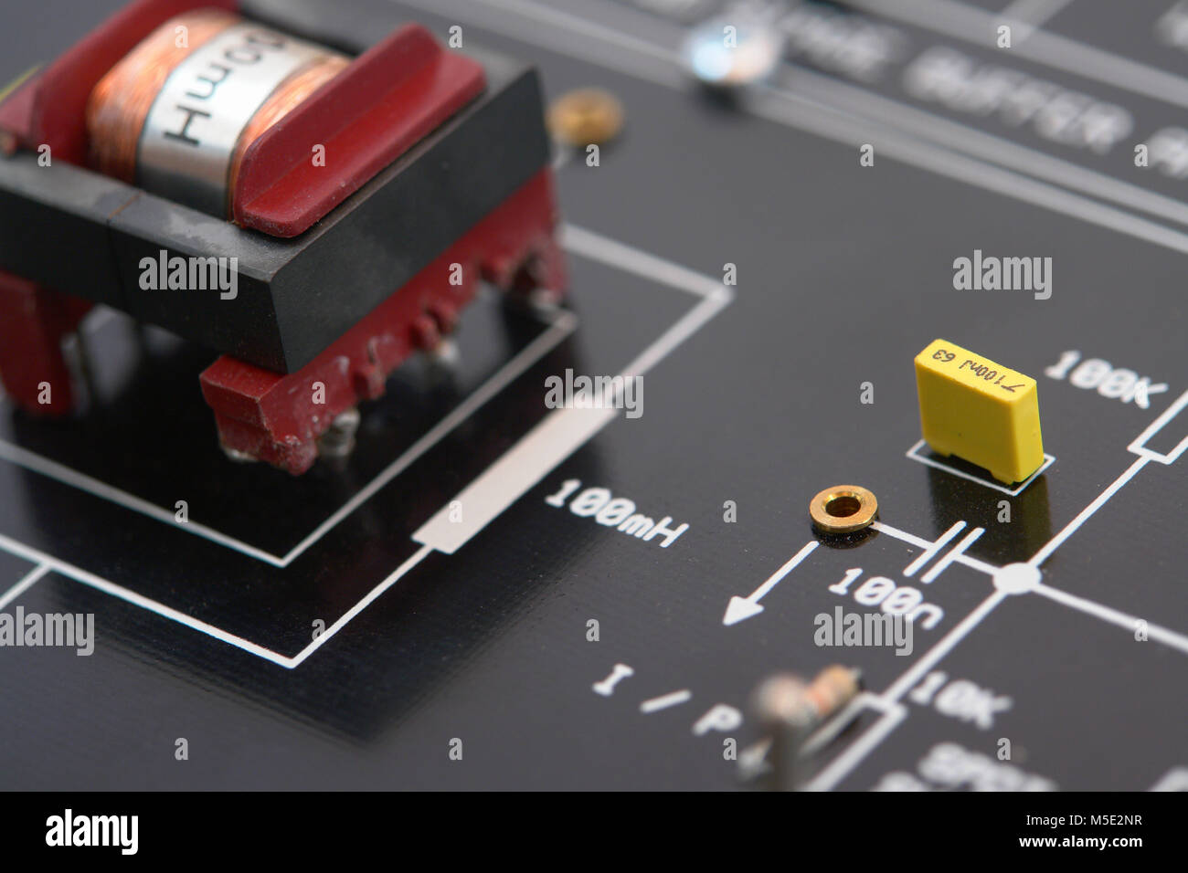 Circuito elettronico Informazioni dettagliate Foto Stock