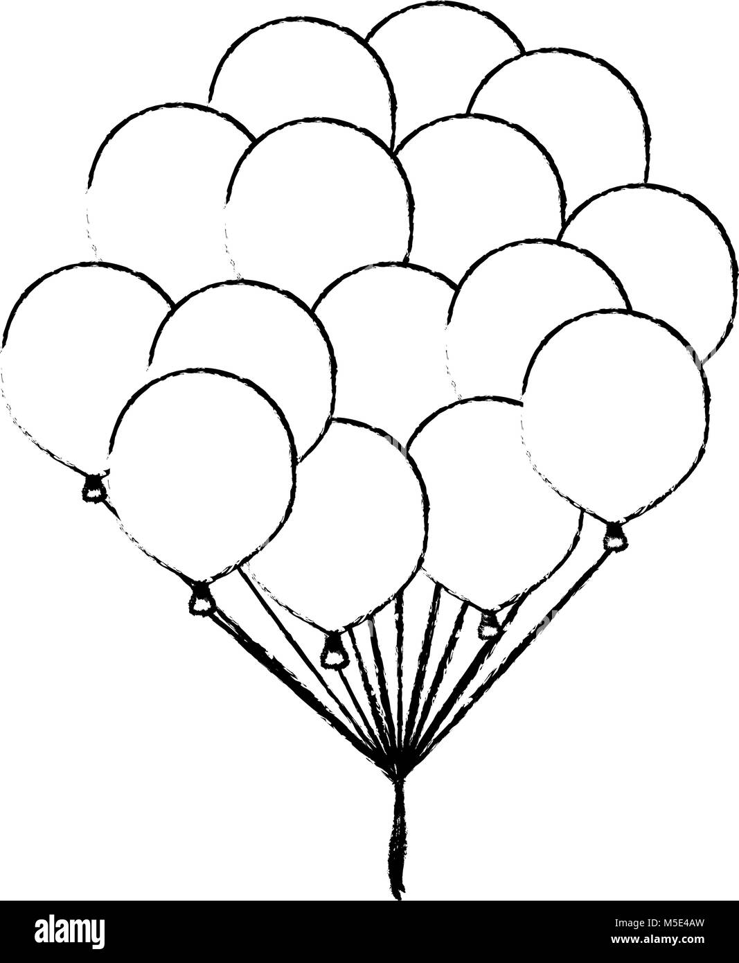 Palloncini battenti isolato Illustrazione Vettoriale