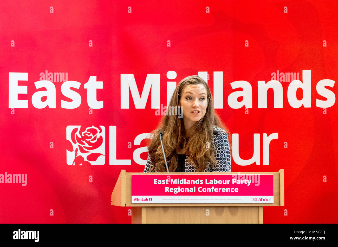 Catherine Atkinson, lavoro parlamentare per il candidato Erewash Foto Stock