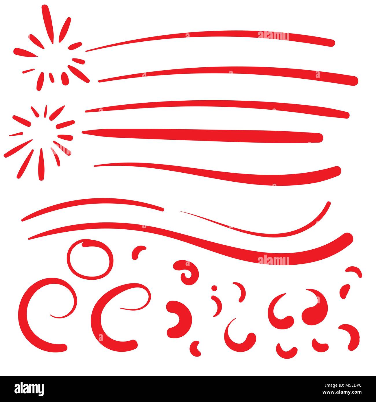 Disegnato a mano scarabocchio rosso swoosh font di testo coda per il baseball tshirt design w calligraphy swirl Illustrazione Vettoriale