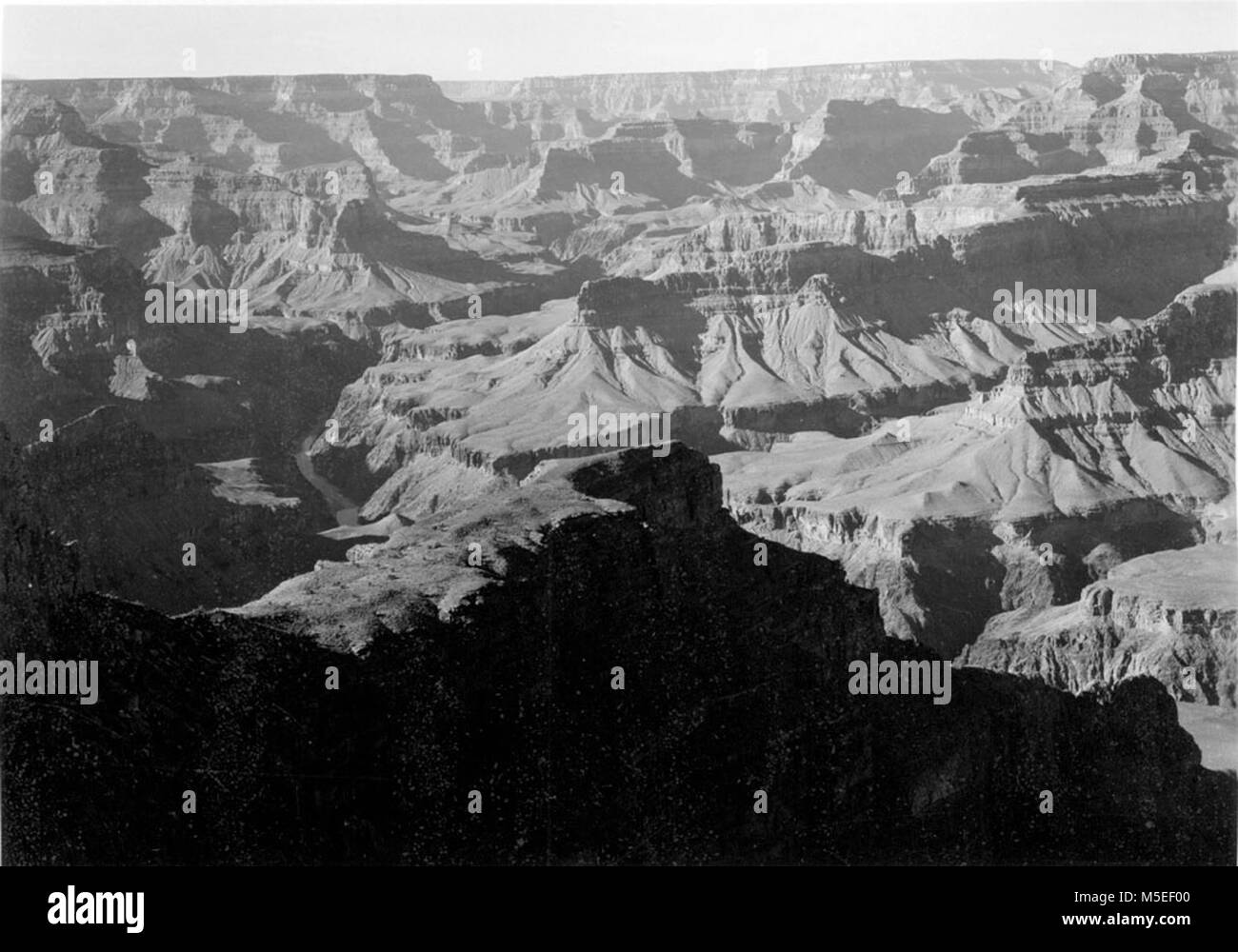 Grand Canyon Hopi Point vista del Canyon da Hopi Point che mostra il fiume Colorado. Novembre 29, 1953 Foto Stock