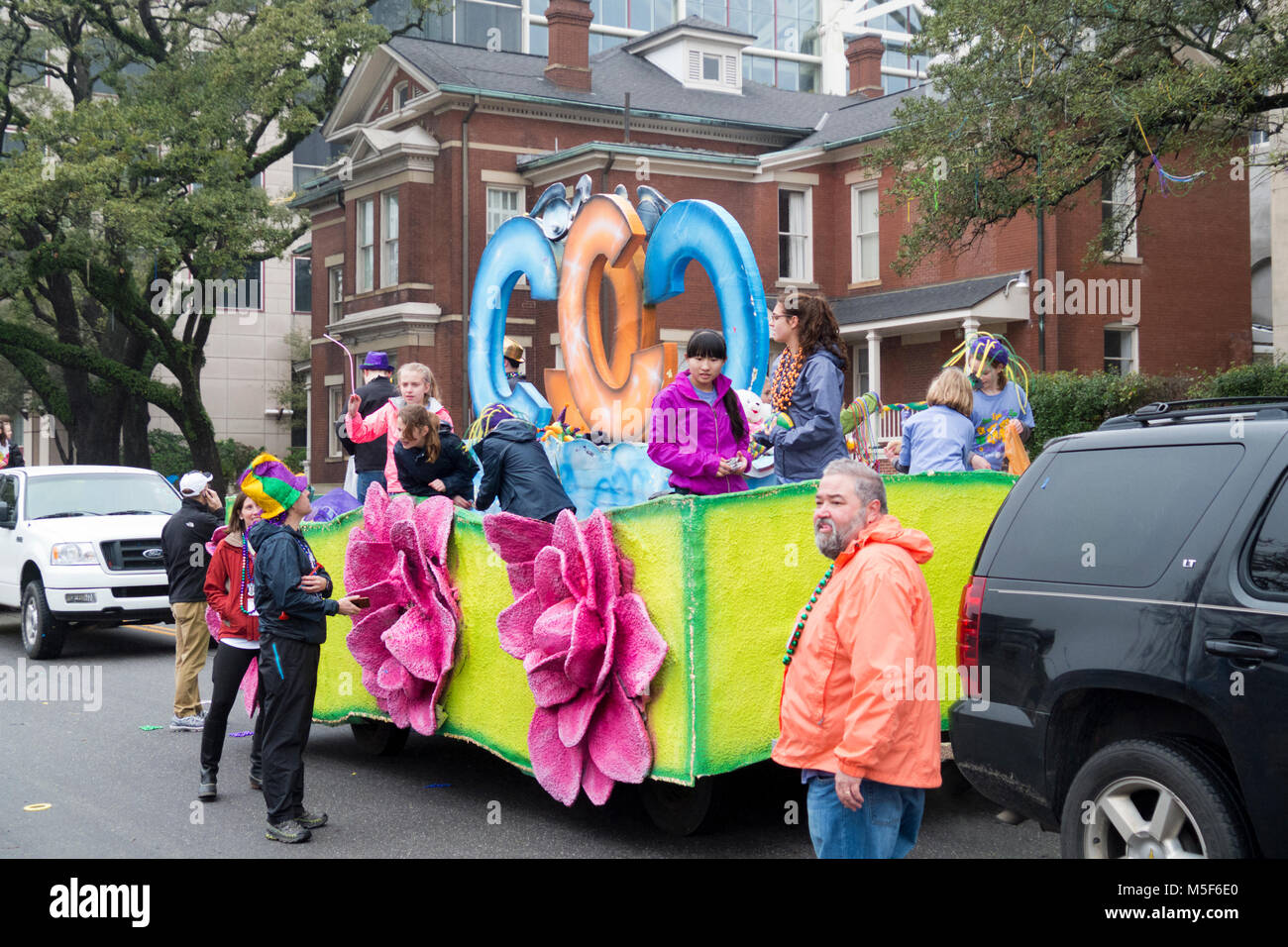 Mardi Gras Parade di Mobile, Alabama. Foto Stock