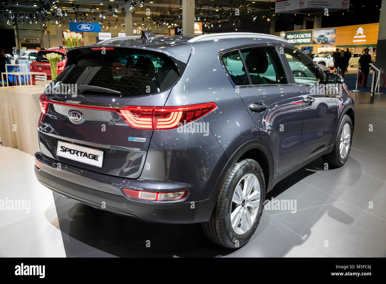 Bruxelles - Jan 10, 2018: Kia Sportage crossover Auto SUV illustrato a Bruxelles Motor Show. Foto Stock