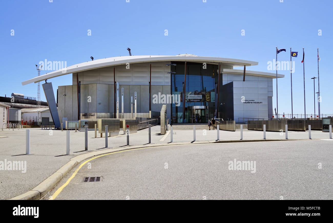 Vista del Western Australian Maritime Museum si trova nel porto di Fremantle vicino a Perth, Western Australia Foto Stock