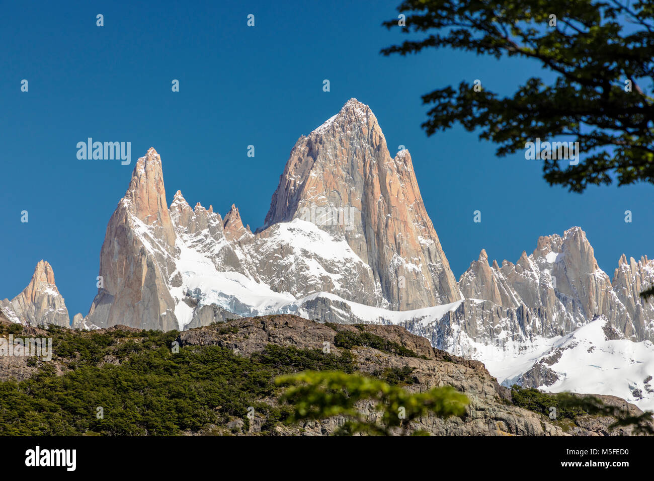 Mt. Fitz Roy 3405m; Patagonia Argentina; Foto Stock