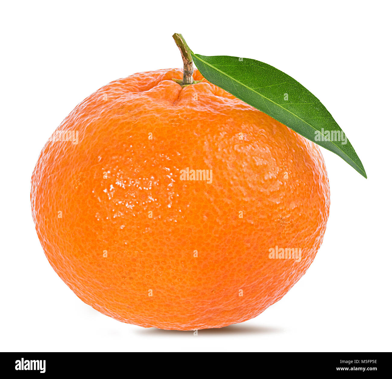 Il mandarino o mandarino frutto isolato su sfondo bianco Foto Stock