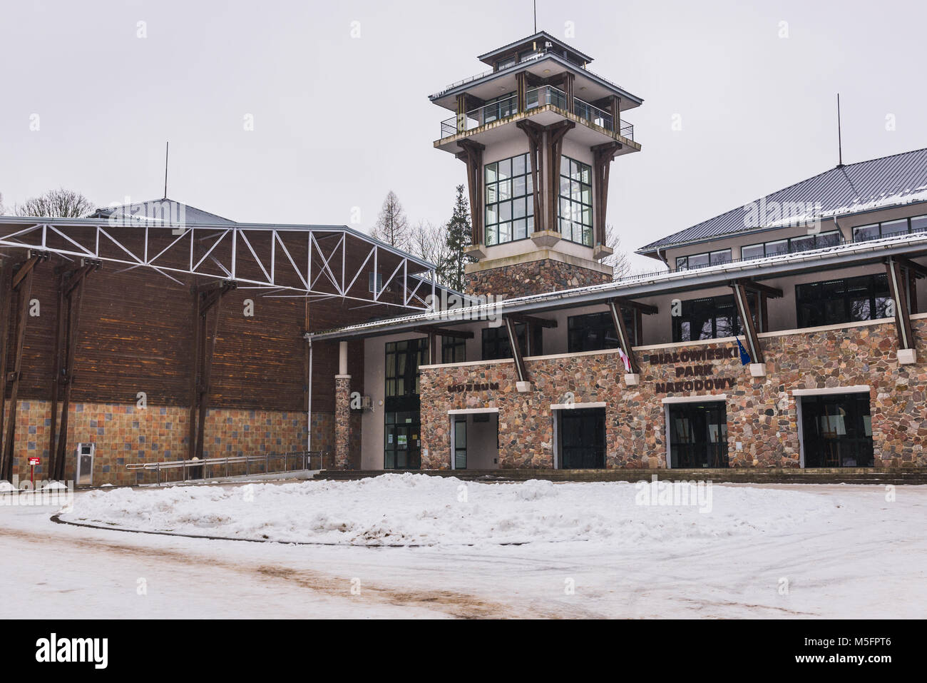 La natura e il Museo della Foresta di Bialowieza villaggio situato nel mezzo della foresta di Bialowieza, Voivodato Podlaskie di Polonia Foto Stock