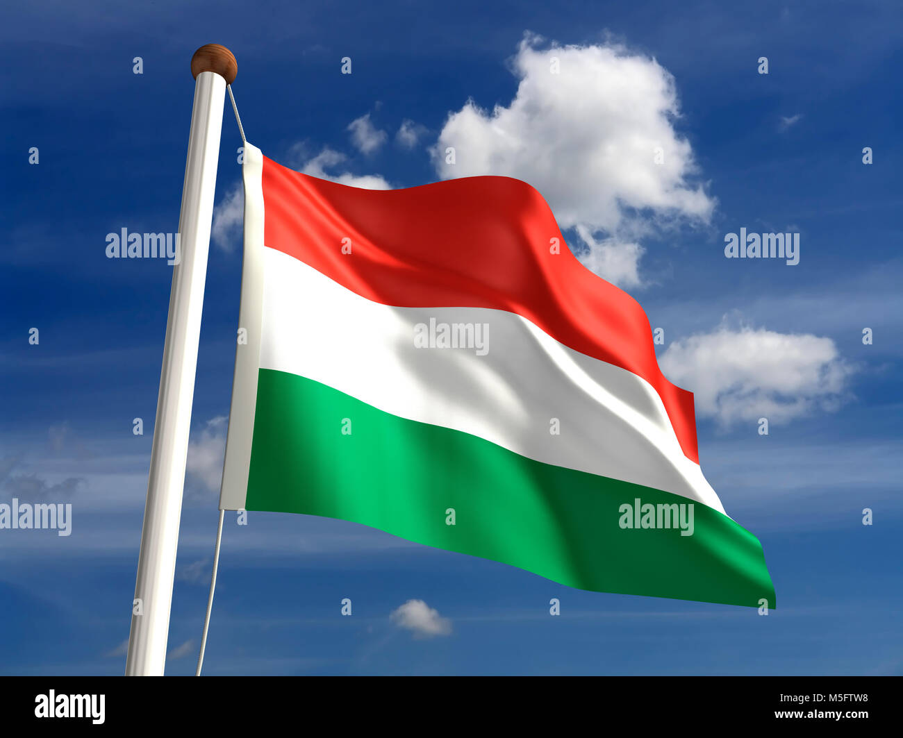 3D UNGHERIA bandiera (con percorso di clipping) Foto Stock