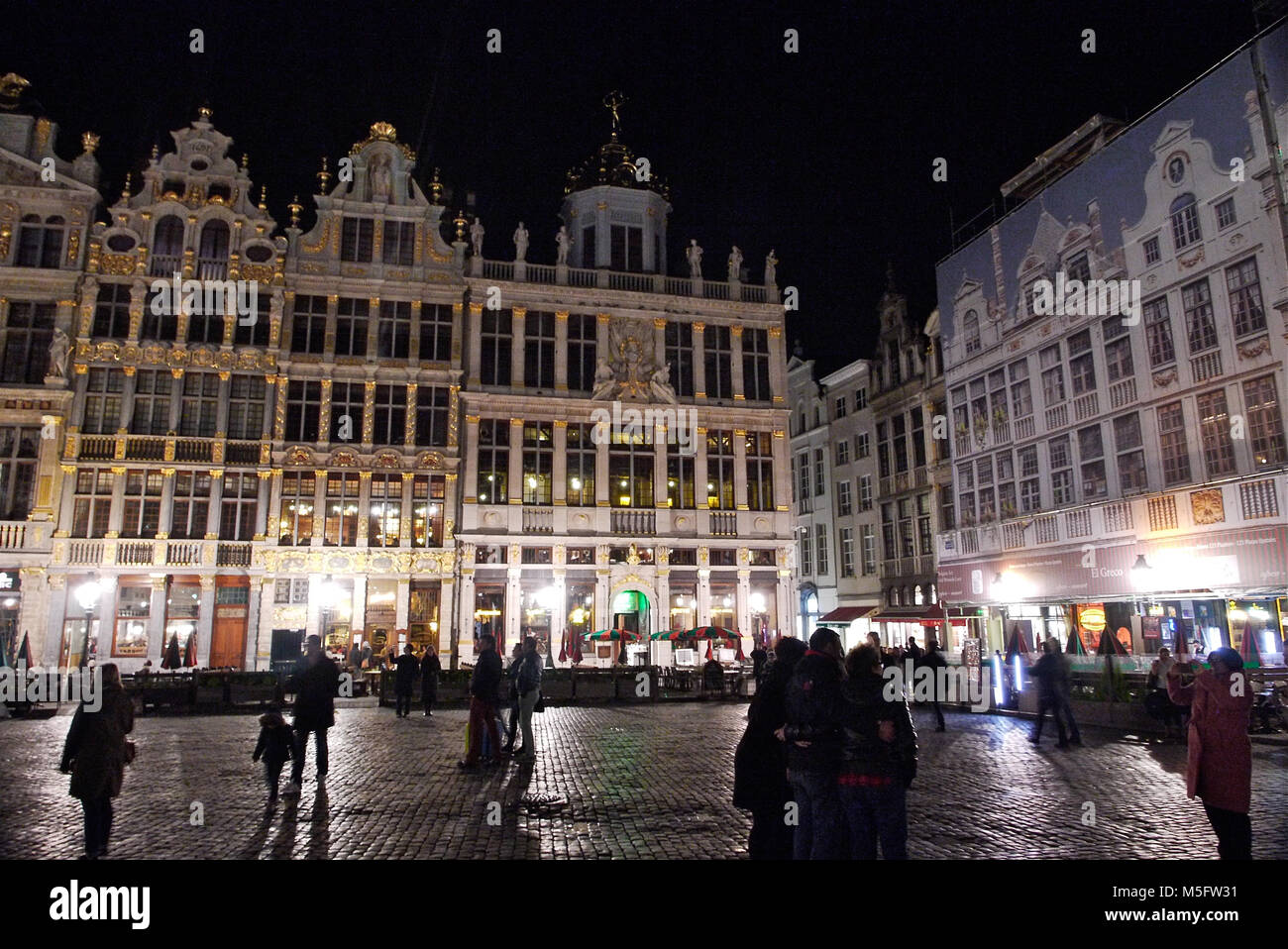 Bruxelles di notte, Belgio Foto Stock