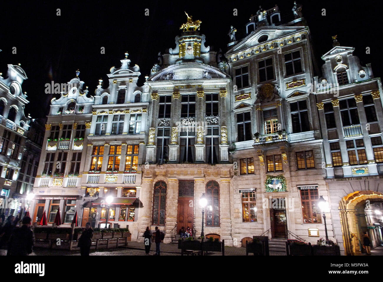 Bruxelles di notte, Belgio Foto Stock