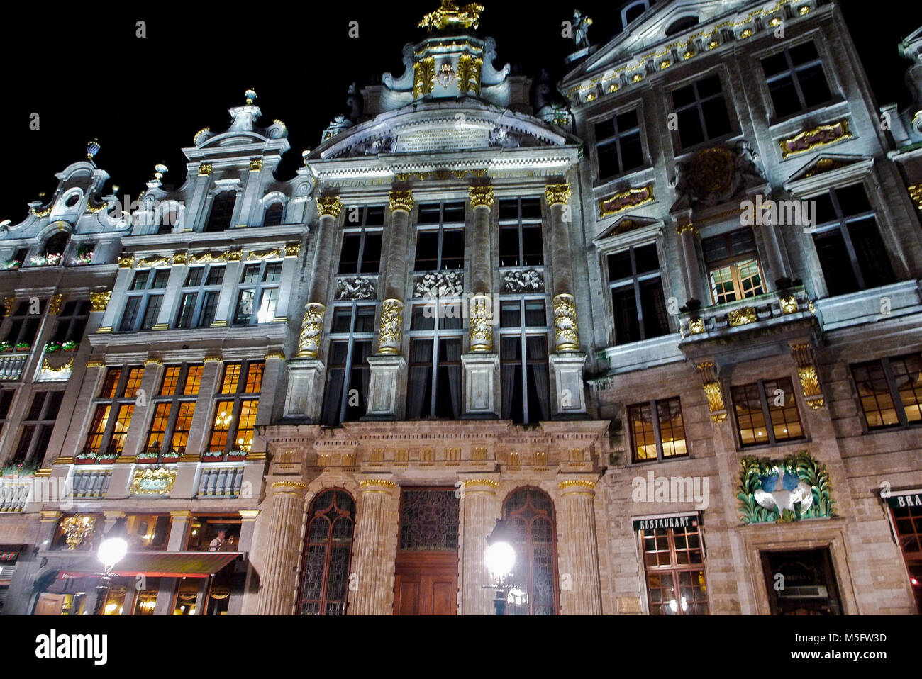 Bruxelles di notte, Belgio Foto Stock