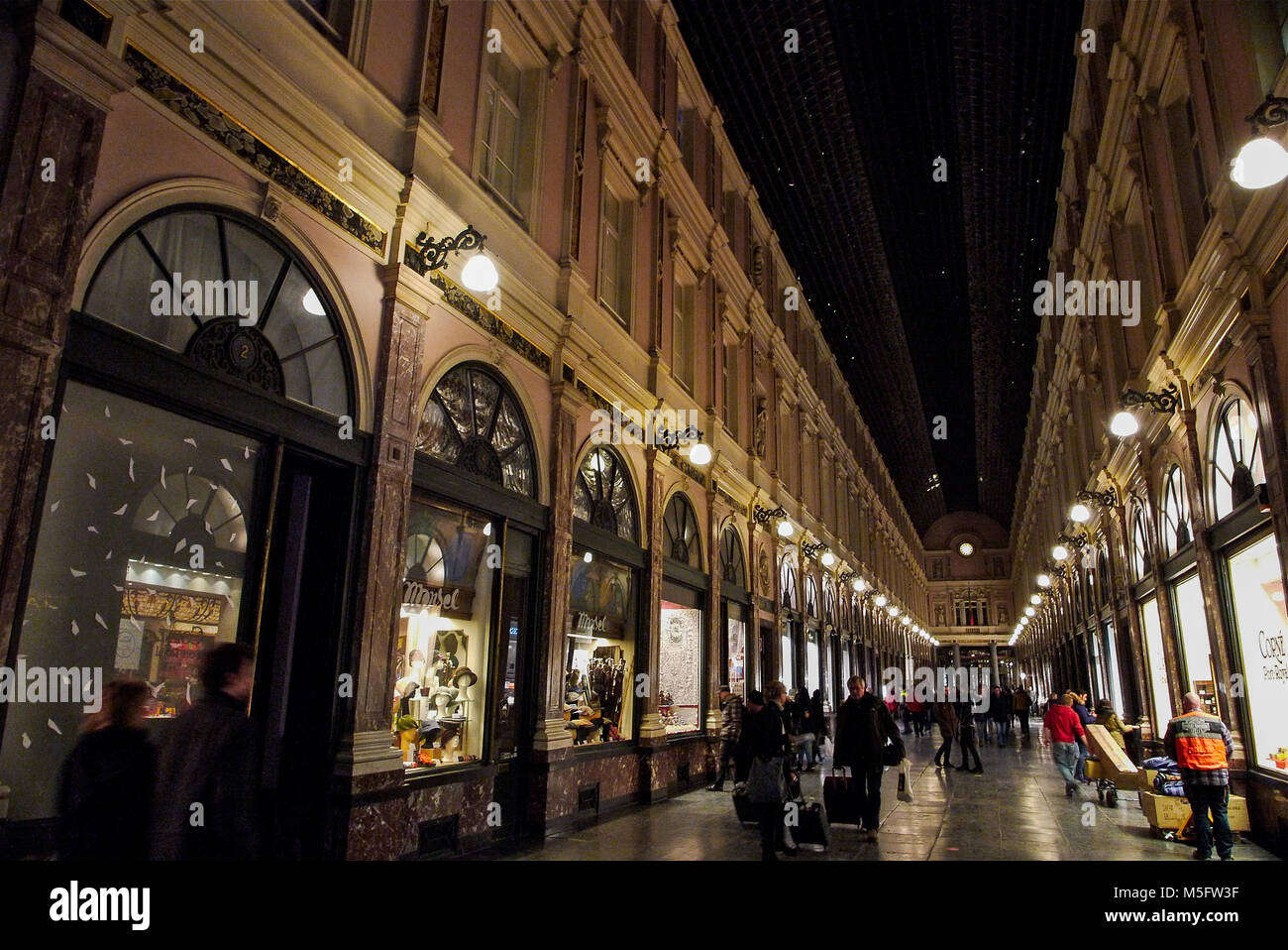 Bruxelles di notte, Belgio Foto Stock
