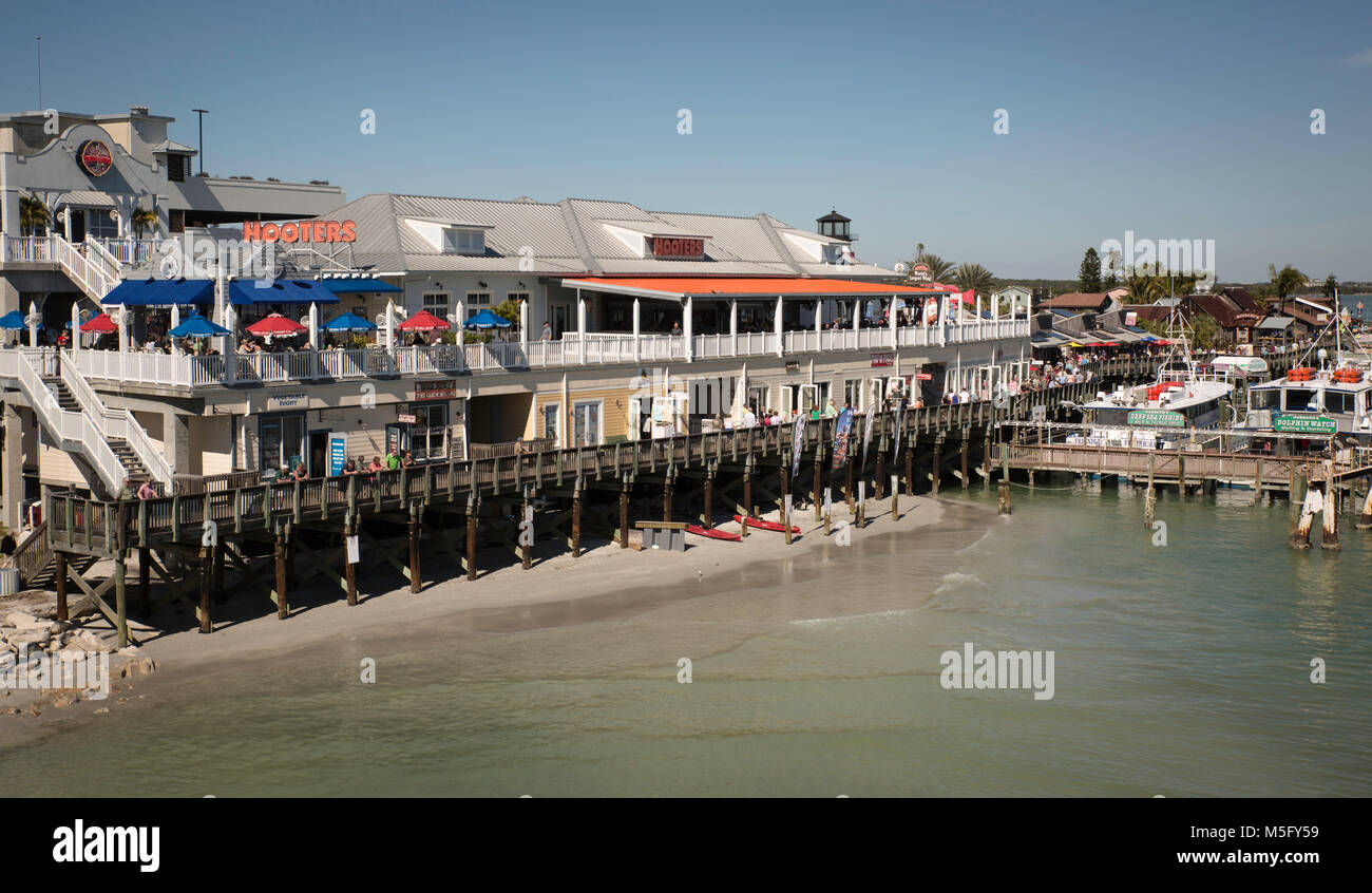 Johns Pass Village, grande attrazione turistica, Golfo del Messico, Florida Foto Stock