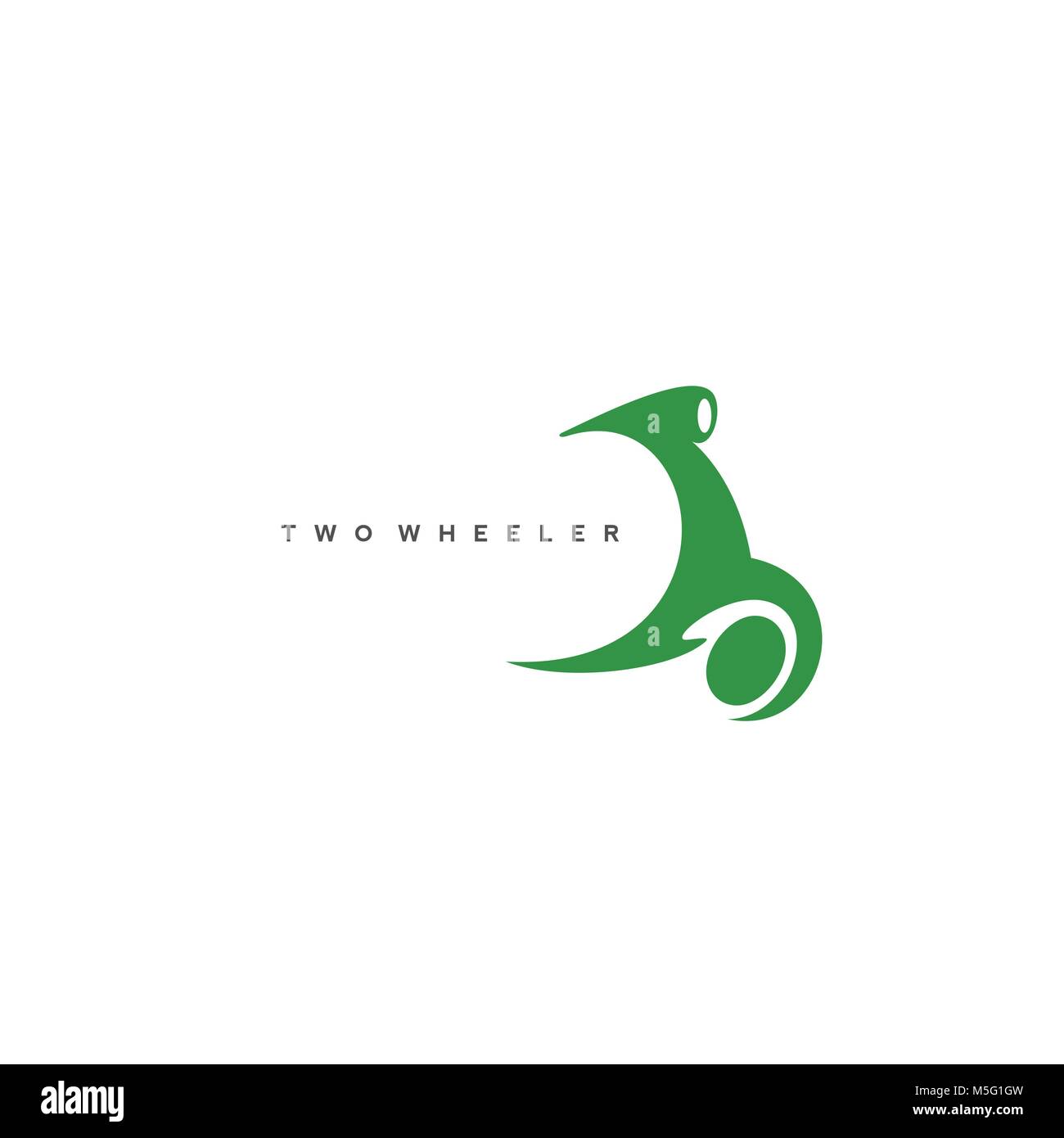 Illustrazione delle due ruote su sfondo bianco Illustrazione Vettoriale