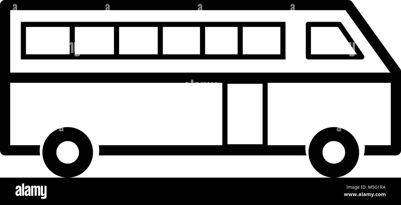 Simbolo di Bus, Auto icona linea, contorno e riempito di segno del vettore, lineare e il pittogramma completo isolato su bianco, illustrazione del logo Illustrazione Vettoriale