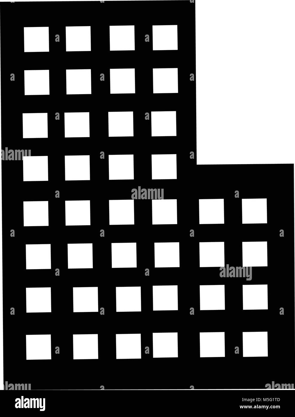 Edificio cittadino di linea di icona di stile di contorno isolati su sfondo bianco, l'illustrazione è piatto, vettore, pixel perfette per il web e la stampa. Stokes lineare di un Illustrazione Vettoriale