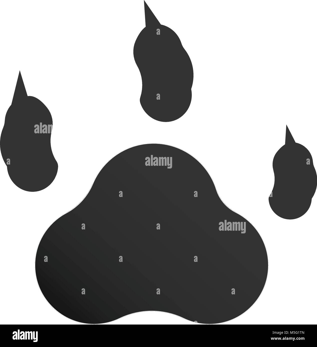 Cane o gatto zampa di stampa linea di icona di stile di contorno isolati su sfondo bianco, l'illustrazione è piatto, vettore, pixel perfette per il web e la stampa. Lineare s Illustrazione Vettoriale