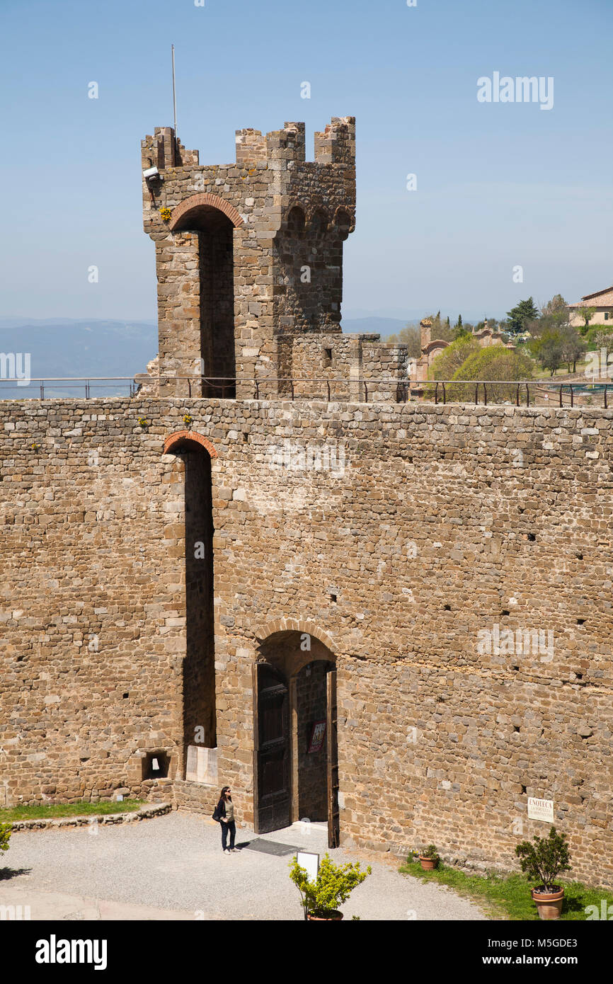 La fortezza, Montalcino, Toscana, Italia, Europa Foto Stock
