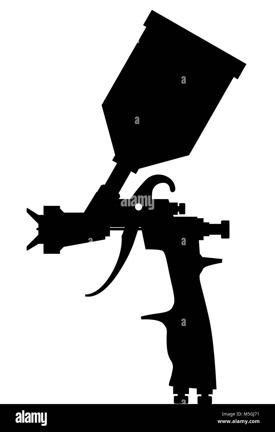 Pistola a spruzzo di vernice nero Foto Stock