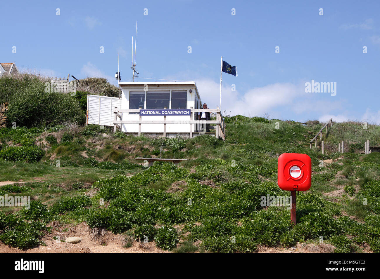 COASTWATCH NAZIONALE SU BURTON BRADSTOCK BEACH BRIDPORT DORSET REGNO UNITO Foto Stock