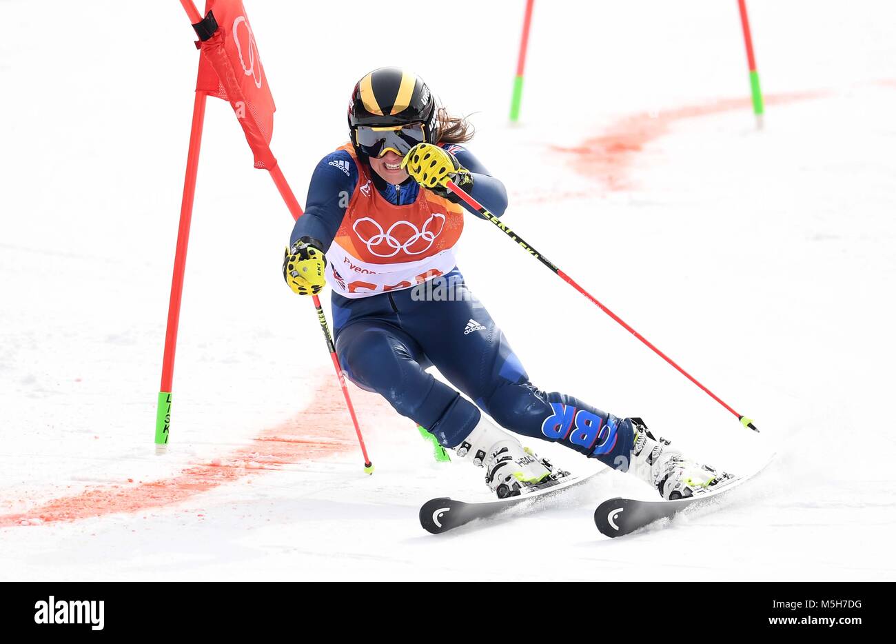 Pyeongchang, Corea del Sud. Il 24 febbraio, 2018. Alex Tilley (GBR). Team Alpina Sci evento. Yongpyong alpine center. Alpensia. Pyeongchang2018 Olimpiadi invernali. Repubblica di Corea. 24/02/2018. Credito: Sport In immagini/Alamy Live News Foto Stock