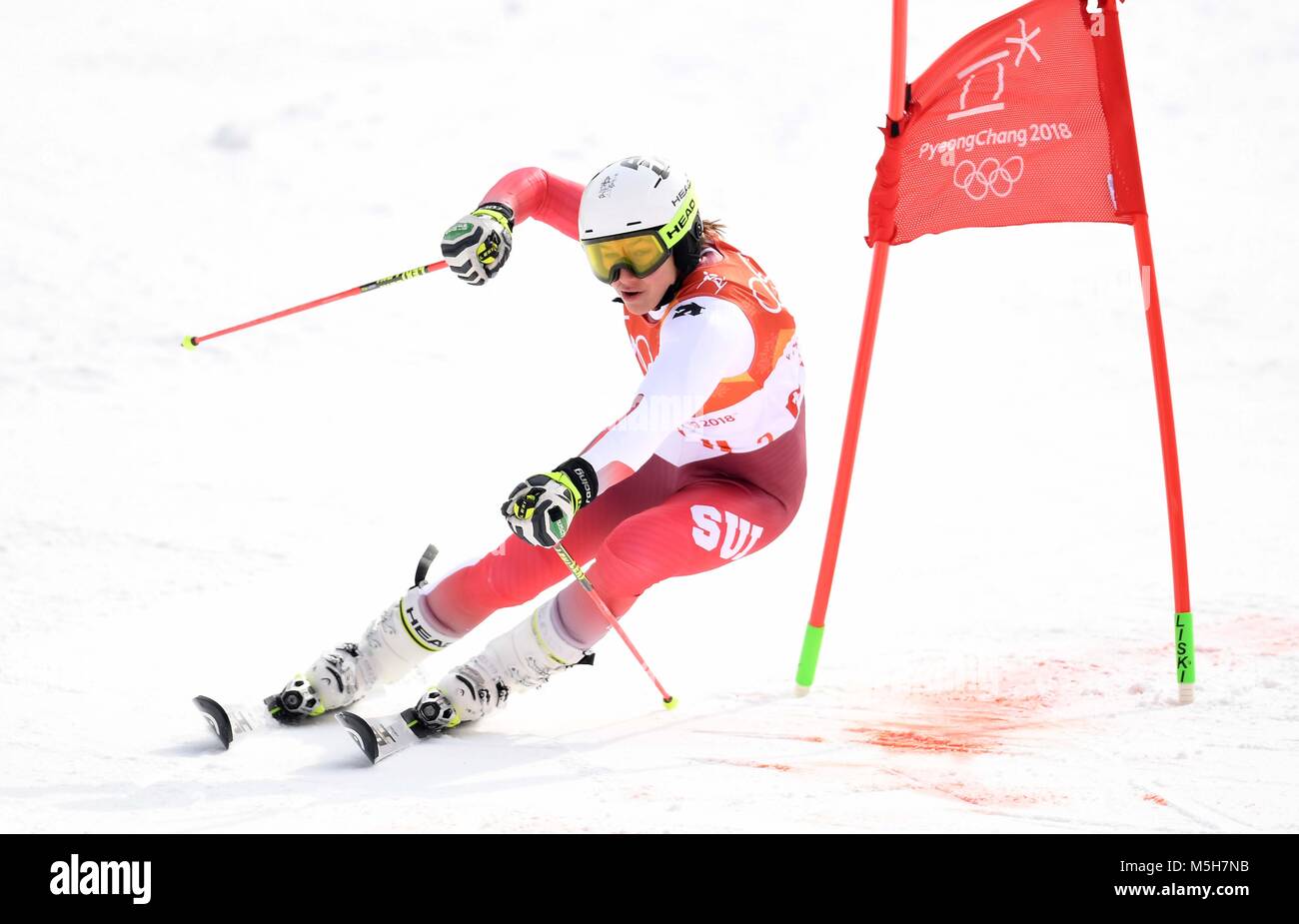 Pyeongchang, Corea del Sud. Il 24 febbraio, 2018. Wendy Holdener (SUI). Team Alpina Sci evento. Yongpyong alpine center. Alpensia. Pyeongchang2018 Olimpiadi invernali. Repubblica di Corea. 24/02/2018. Credito: Sport In immagini/Alamy Live News Foto Stock