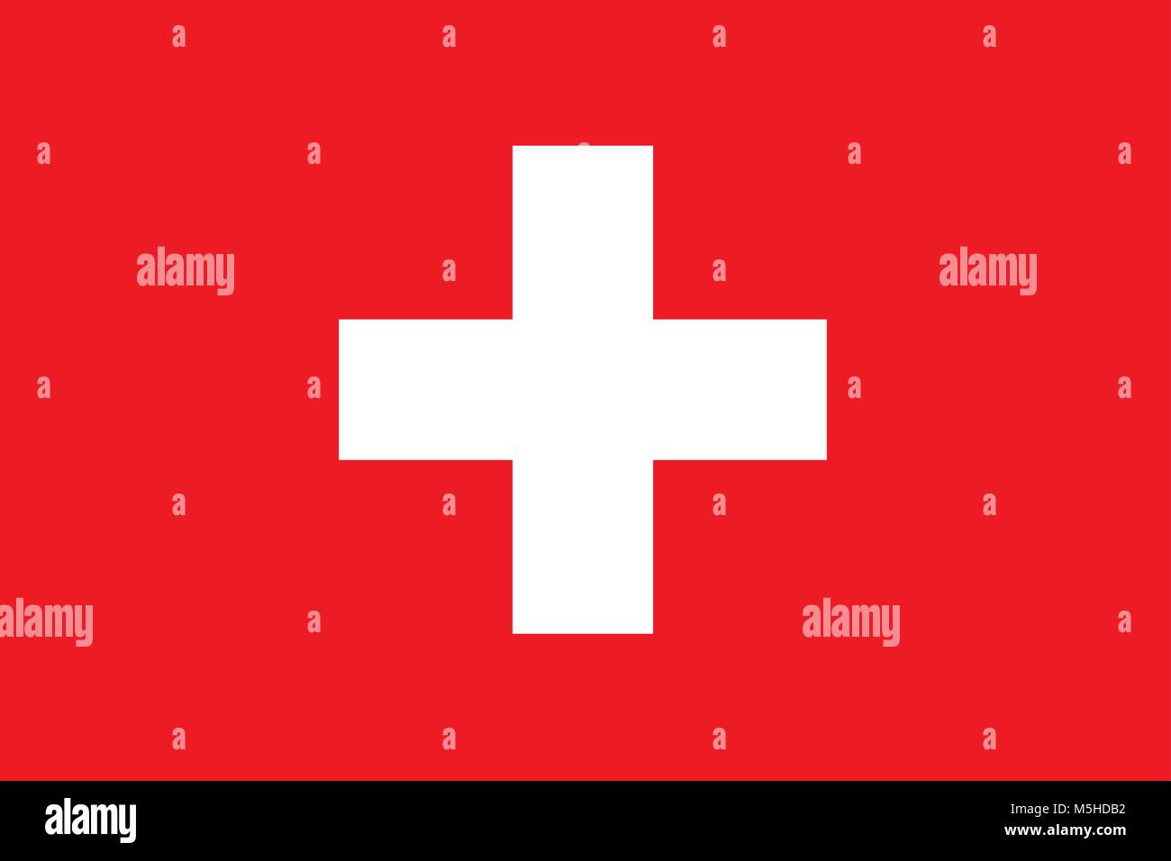 Bandiera della Svizzera, Bandiera svizzera Illustrazione Vettoriale