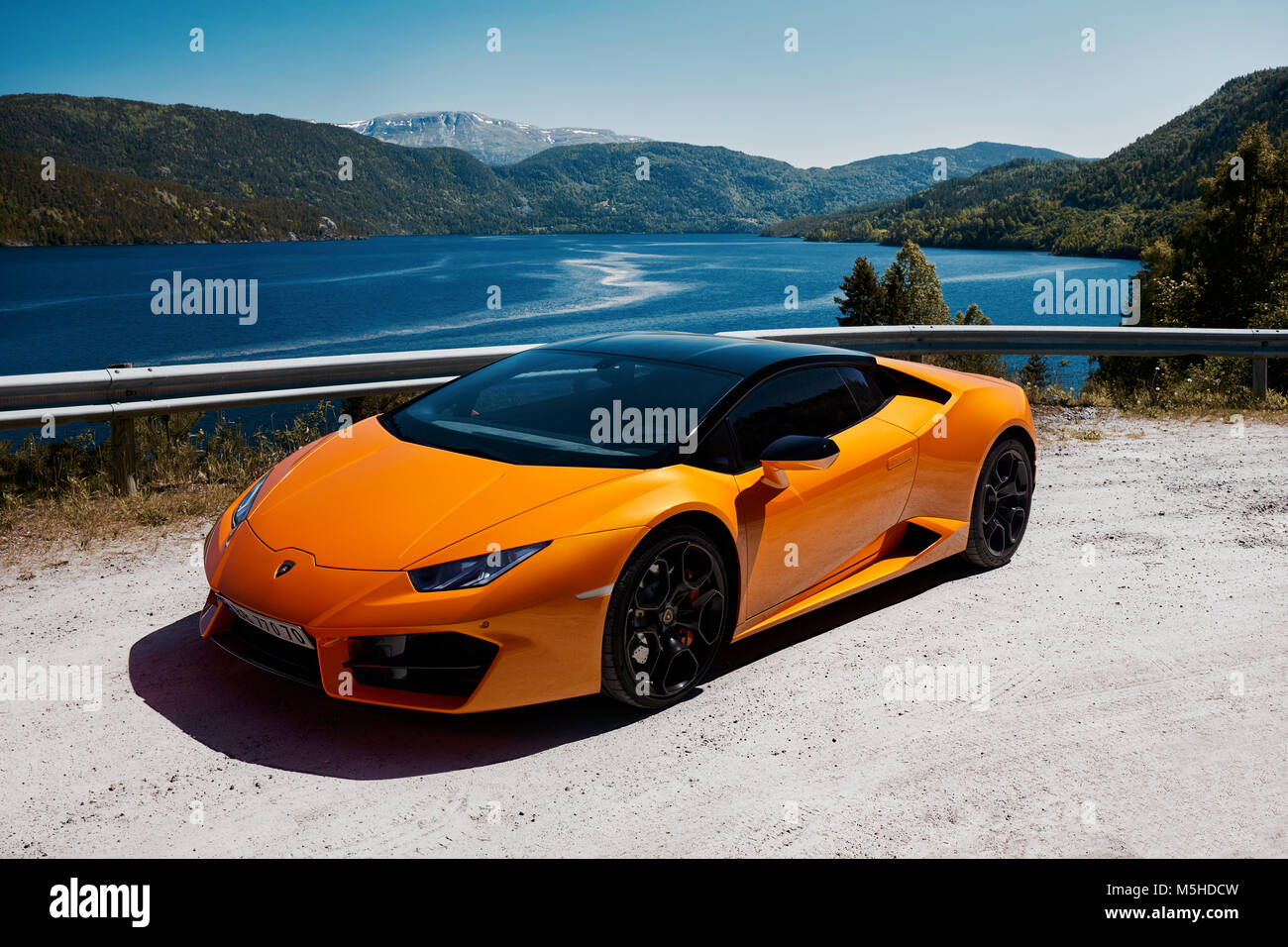 Gransherad, Norvegia. 04.06.2016: Lamborghini Huracan Foto Stock